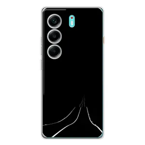 Чехол с картинками на черном фоне для TECNO Camon 40 (Дорога)