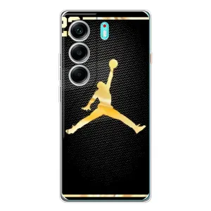 Силиконовый Чехол Nike Air Jordan на ТЕКНО Камон 40 (Джордан 23)