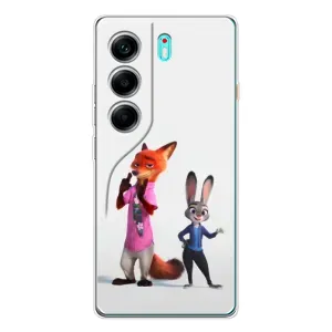Силиконовый чехол с принтом Зоотрополіс для TECNO Camon 40 (Джуди и Ник)