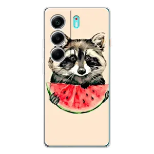Силиконовый Чехол с Енотами на TECNO Camon 40