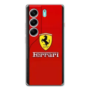 Силиконовый бампер с картинкой машины на TECNO Camon 40 (Ferrari Logo)