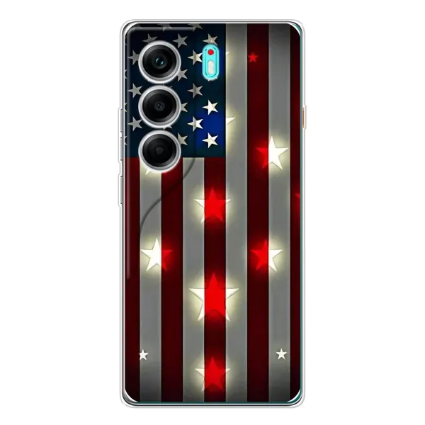 Чехол с рисунком «Флаг США 2» для TECNO Camon 40 Чехол с рисунком «Флаг США 2» для TECNO Camon 40