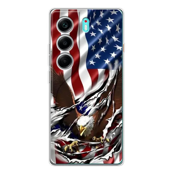 Чехол с рисунком «Флаг USA» для TECNO Camon 40 Чехол с рисунком «Флаг USA» для TECNO Camon 40