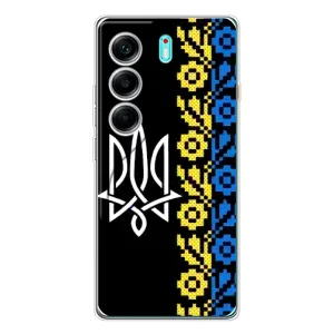 Силиконовый Чехол на TECNO Camon 40 (Герб и вышыванка)