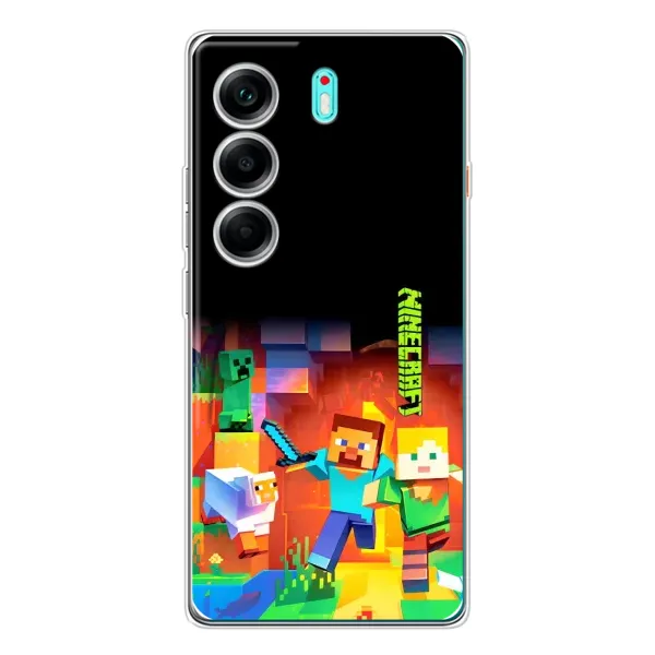 Чехол с рисунком «Герой Майнкрафт» для TECNO Camon 40 Чехол с рисунком «Герой Майнкрафт» для TECNO Camon 40