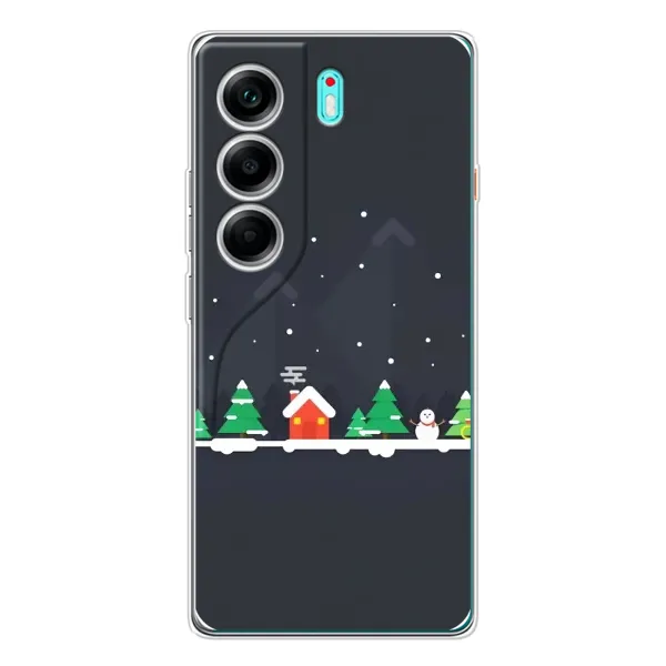 Чехол с рисунком «Город зимний» для TECNO Camon 40