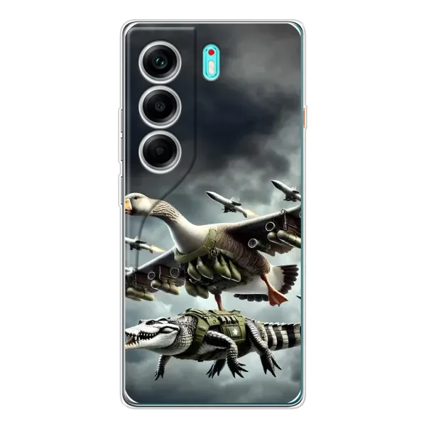 Чехол с рисунком «Гусини и крокодило» для TECNO Camon 40 Чехол с рисунком «Гусини и крокодило» для TECNO Camon 40
