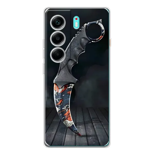 Чехол с рисунком «Кинжал КС ГО» для TECNO Camon 40