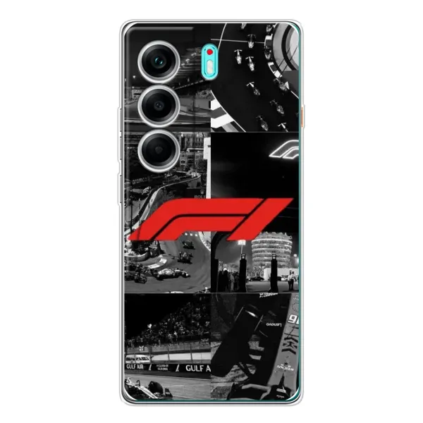 Чехол с рисунком «Коллаж Формула 1» для TECNO Camon 40 Чехол с рисунком «Коллаж Формула 1» для TECNO Camon 40