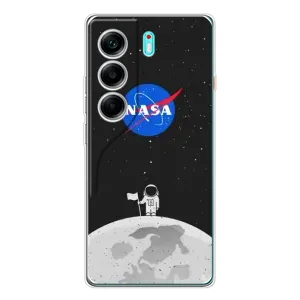 Силіконовый бампер з принтом "Наса" на TECNO Camon 40 (Космонавт NASA)