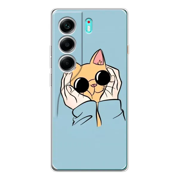 Чехол с рисунком «КОТИК в очках» для TECNO Camon 40 Чехол с рисунком «КОТИК в очках» для TECNO Camon 40