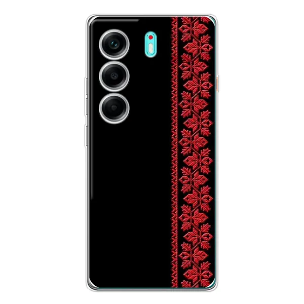 Чехол с рисунком «Красная Вышиванка» для TECNO Camon 40 Чехол с рисунком «Красная Вышиванка» для TECNO Camon 40