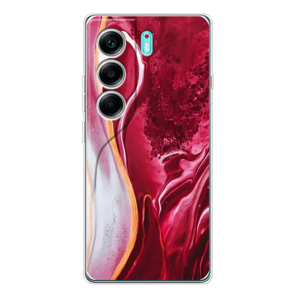 Чехол с рисунком «Красный мрамор» для TECNO Camon 40 Чехол с рисунком «Красный мрамор» для TECNO Camon 40