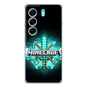 Чехол майнкрафт для TECNO Camon 40
