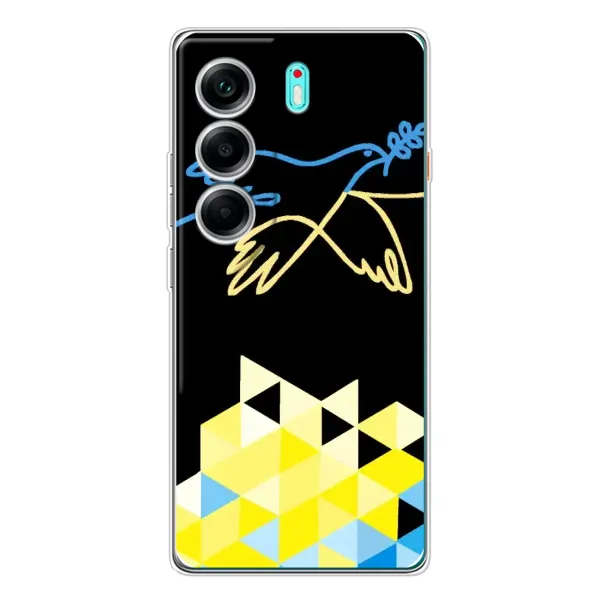 Чехол с рисунком «Мир для Украины» для TECNO Camon 40 Чехол с рисунком «Мир для Украины» для TECNO Camon 40