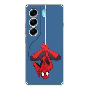 Чехол Супергерой Человека Паука на TECNO Camon 40 (На паутине)
