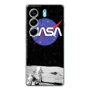 Силіконовый бампер з принтом "Наса" на TECNO Camon 40 (Nasa на місяці)