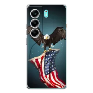 Чохол Прапор USA для TECNO Camon 40 (Орел і прапор)