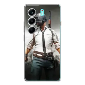 Чохол з картинкою "Герой Pubg" на TECNO Camon 40 (Пабг)