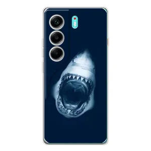 Силиконовый бампер с картинкой животных для TECNO Camon 40 (Пасть Акулы)