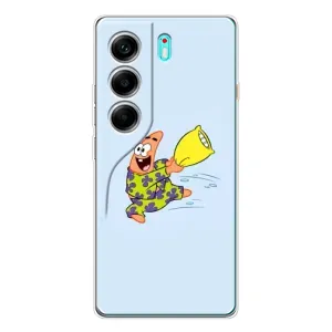 Чехлы с Патриком на TECNO Camon 40 (Патрик с подушкой)