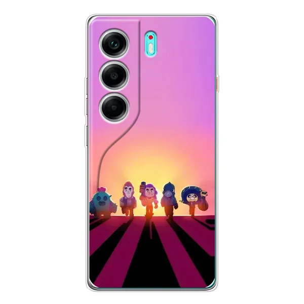 Чехол с рисунком «Персонажи в закате» для TECNO Camon 40