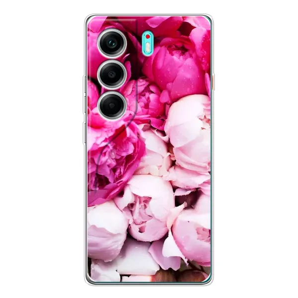 Чехол с рисунком «Пионы» для TECNO Camon 40 Чехол с рисунком «Пионы» для TECNO Camon 40