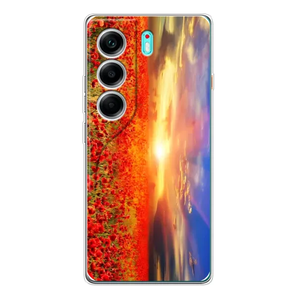 Чехол с рисунком «Поле тюльпанов» для TECNO Camon 40