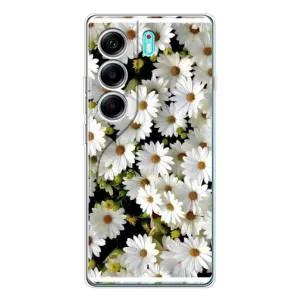 Чехол с ромашками на TECNO Camon 40 (Рамка в ромашках)