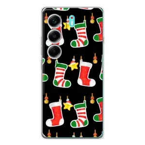 Силиконовый бампер на рождество для TECNO Camon 40 (Рождественские подарки)