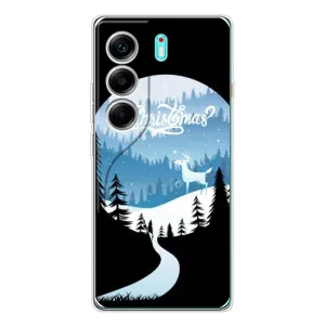 Силиконовый бампер на рождество для TECNO Camon 40 (Рождественский Олень)