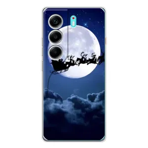 Чехол Санта Клаус для TECNO Camon 40 (Санта - луна)