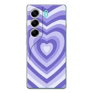 Чохли з тематикою "Маленькі Сердчеки" на TECNO Camon 40 (Серце фіолет)