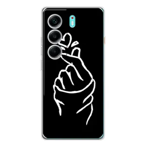 Чохол (Знак сердечка) для TECNO Camon 40 (Сердечко на чорному)