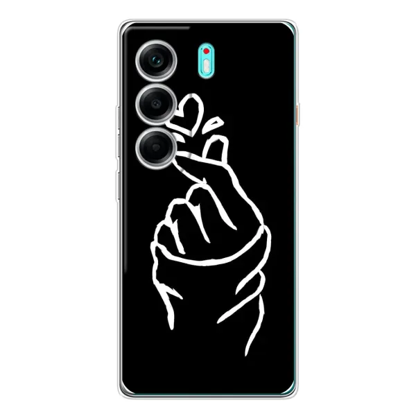 Чехол с рисунком «Сердце на черном» для TECNO Camon 40 Чехол с рисунком «Сердце на черном» для TECNO Camon 40