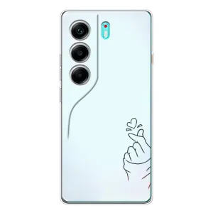 Чохол (Знак сердечка) для TECNO Camon 40 (Сердечко на блакитному)
