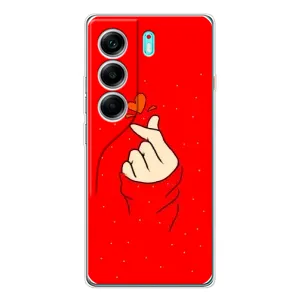Чохол (Знак сердечка) для TECNO Camon 40 (Сердечко на червоному)
