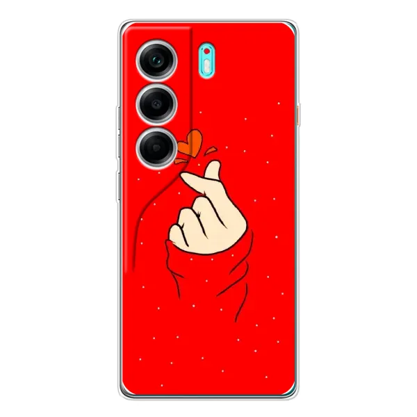 Чехол с рисунком «Сердце на красном» для TECNO Camon 40 Чехол с рисунком «Сердце на красном» для TECNO Camon 40