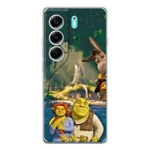 Печатный чехол с принтом Шрек для TECNO Camon 40 (Шрек и Фиона)