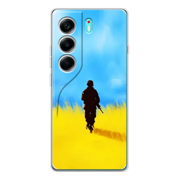 Чехол с рисунком «Солдат в поле» для TECNO Camon 40 Чехол с рисунком «Солдат в поле» для TECNO Camon 40