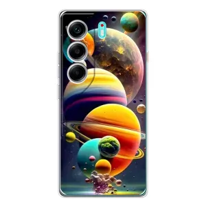 Чохол (ТПУ) з планетами на TECNO Camon 40 (Сонячна система)