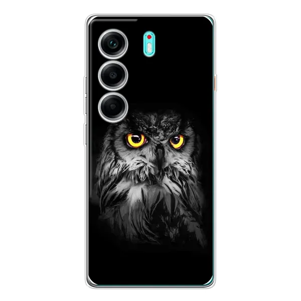 Чохол з малюнком «Сова на чорному» для TECNO Camon 40 Чохол з малюнком «Сова на чорному» для TECNO Camon 40