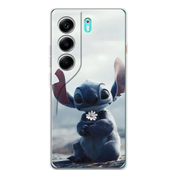 Чехол с рисунком «Стич с цветочком» для TECNO Camon 40 Чехол с рисунком «Стич с цветочком» для TECNO Camon 40