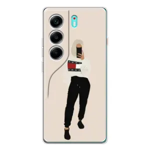 Силіконовый Чохол на TECNO Camon 40 з картинкой Модных девушек (Стильна)