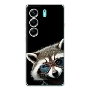 Силіконовий Чохол з Энотами на TECNO Camon 40 (Стильний Єнот)