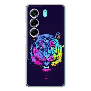 Силиконовый бампер с картинкой животных для TECNO Camon 40 (Тигр-Арт)