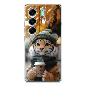 Печатный чехол «Зверята с кофе» для TECNO Camon 40