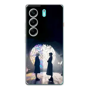 Чехлы с принтом Уэнсдей на TECNO Camon 40 (Уэнсдей и Энди)