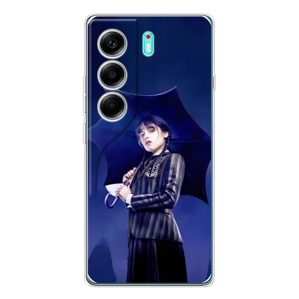 Чехол с рисунком «Уэнсдей с зонтом» для TECNO Camon 40 Чехол с рисунком «Уэнсдей с зонтом» для TECNO Camon 40