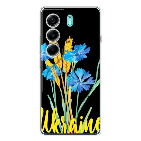 Чехол с рисунком «Ukraine в цветочках» для TECNO Camon 40 Чехол с рисунком «Ukraine в цветочках» для TECNO Camon 40